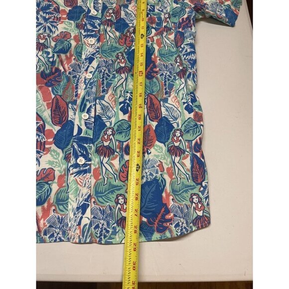 tipsyelves Men's Short Sleeve Button Front Hula Girl Tropical Shirt Size Small - Picture 3 of 7